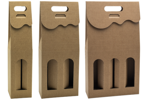 Eleganckie pudełko na wino z tektury falistej